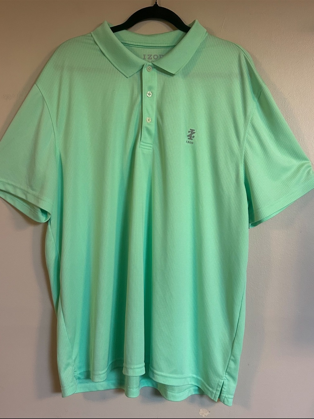 IZOD Golf Men’s XXL Mint Green Textured Polo Shirt